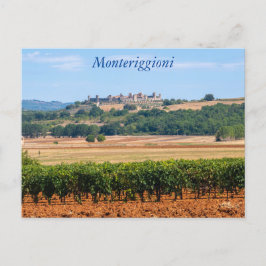 Monteriggioni skyline, Toskana, Italien Postkarte