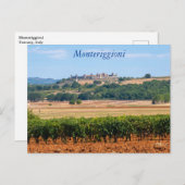 Monteriggioni skyline, Toskana, Italien Postkarte (Vorne/Hinten)