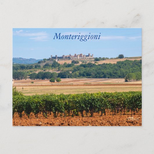 Monteriggioni skyline, Toskana, Italien Postkarte (Vorderseite)