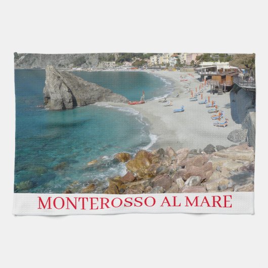 Monterosso al Mare view Teetuch Geschirrtuch (Horizontal)
