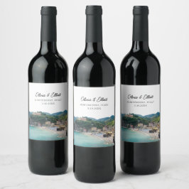 Monterosso Wedding Italien Gefallen Personalisiert Weinetikett