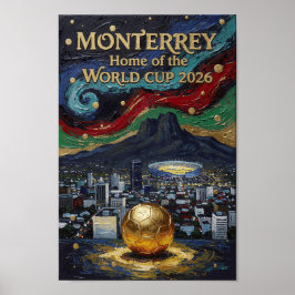 Monterrey Fußballkunst 2026 Stadion Stadt Design Poster
