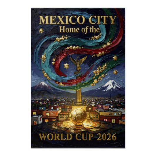 Monterrey Fußballkunst 2026 Stadtszene Poster (Vorderseite)