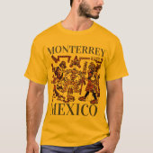 Monterrey Mexico Aztec Design, Männerdesign T-Shirt (Vorderseite)