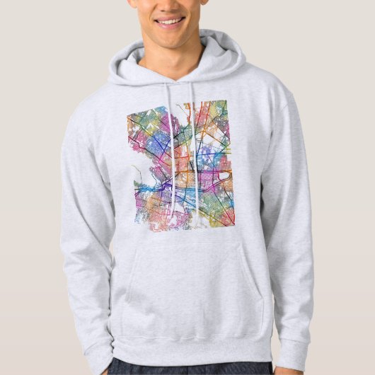Monterrey Mexico City Map Hoodie (Vorderseite)