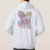 Monterrey Mexico City Map Hoodie (Rückseite)