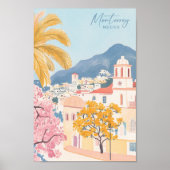 Monterrey Mexico Gouache Paint Illustration Travel Poster (Vorne)