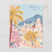 Monterrey Mexico Gouache Paint Illustration Travel Postkarte (Vorderseite)