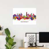 Monterrey Mexico Skyline Poster (Heimbüro)