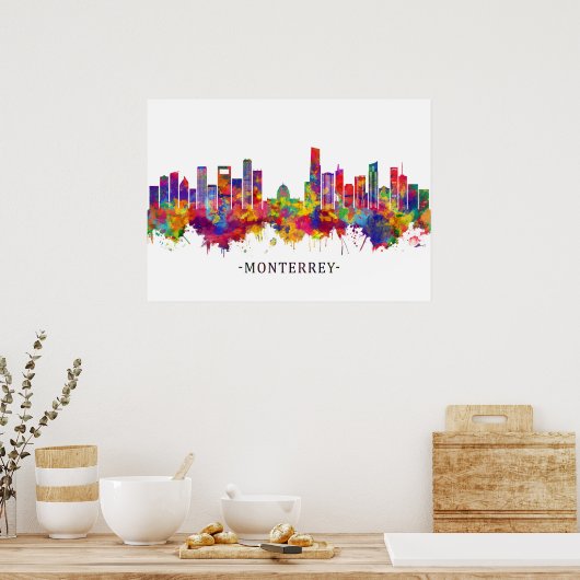 Monterrey Mexico Skyline Poster (Küche)