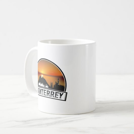 Monterrey Mexico Sunset Cityscape Kaffeetasse (Vorderseite Links)