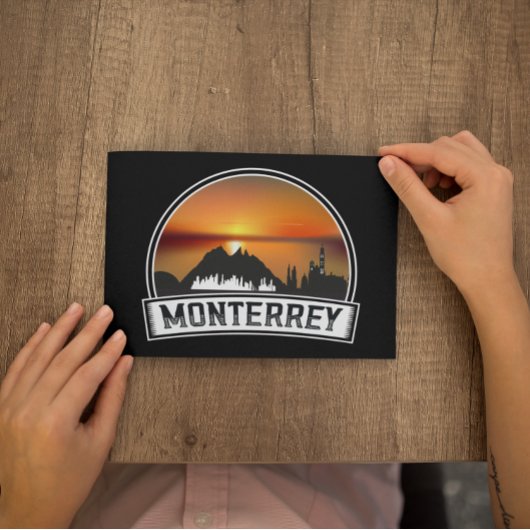 Monterrey Mexico Sunset Cityscape Postkarte