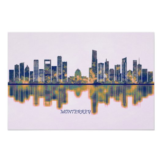 Monterrey Skyline Poster (Vorderseite)