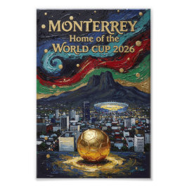 Monterrey Soccer Art 2026 Stadium City Design Fotodruck