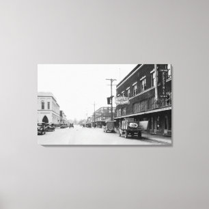 Montesano, WA Hauptstraßen-Stadtansicht-Fotografie Leinwanddruck