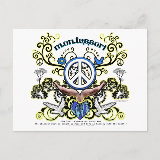 Montesori Peace Postkarte (Vorderseite)