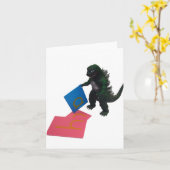 Montessaurus & Sand Paper Letters Note Card Karte (Gelbe Blume)