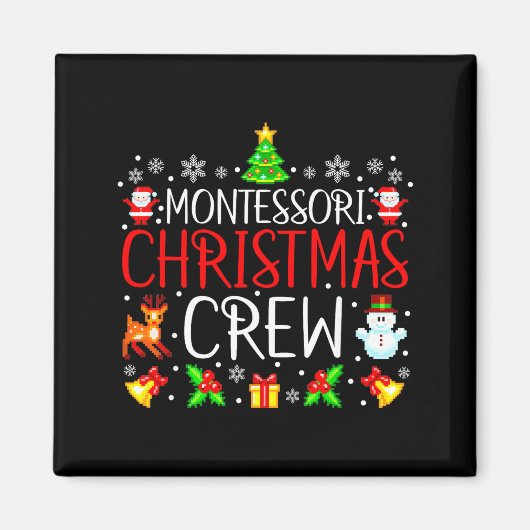 Montessori Christmas Crew Matching Xmas Magnet (Vorne)