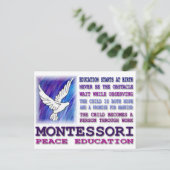 Montessori Dove Postkarte (Stehend Vorderseite)
