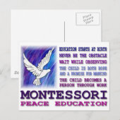 Montessori Dove Postkarte (Vorne/Hinten)