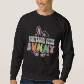 Montessori Guide Bunny Easter Day Groovy Family Ma Sweatshirt (Vorderseite)