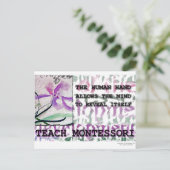 Montessori Iris Postkarte (Stehend Vorderseite)