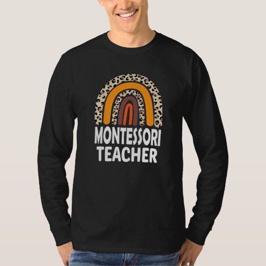 Montessori-Lehrer Leopard Regenbogen Würdigung Tee (Vorderseite)