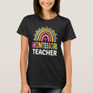 Montessori-Lehrerin Leopard Regenbogen Würdigung T T-Shirt