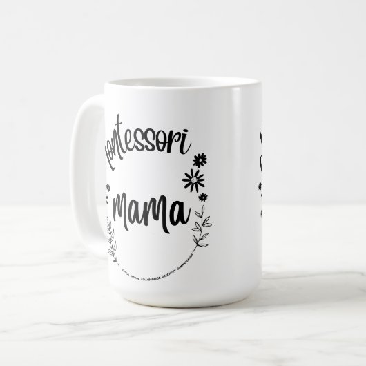 Montessori mama kaffeetasse (Vorderseite Links)