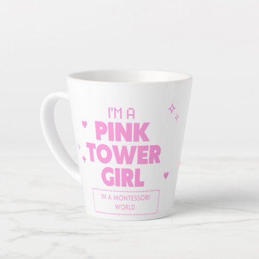 Montessori Pink Tower Tasse (Linke Ecke)