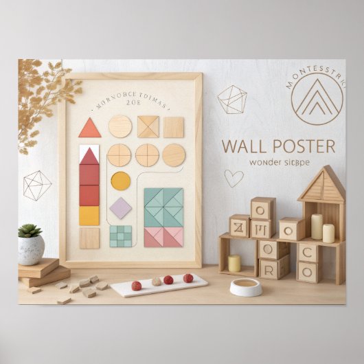 Montessori Poster zur kognitiven Entwicklung  (Vorne)