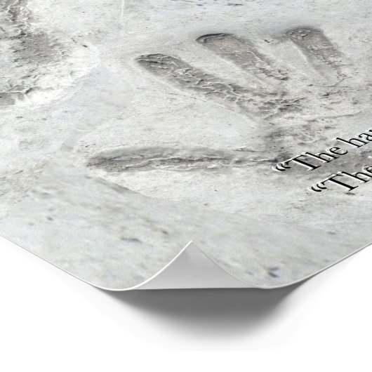 Montessori Sensorial Hands Zitat Keepake Poster (Ecke)