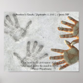Montessori Sensorial Hands Zitat Keepake Poster (Vorne)