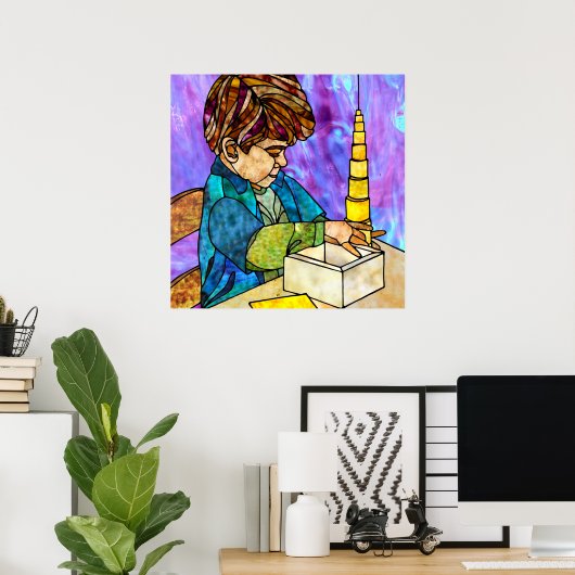 Montessori Sensorial Material: Knobless Cylinders Poster (Heimbüro)