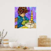 Montessori Sensorial Material: Knobless Cylinders Poster (Küche)