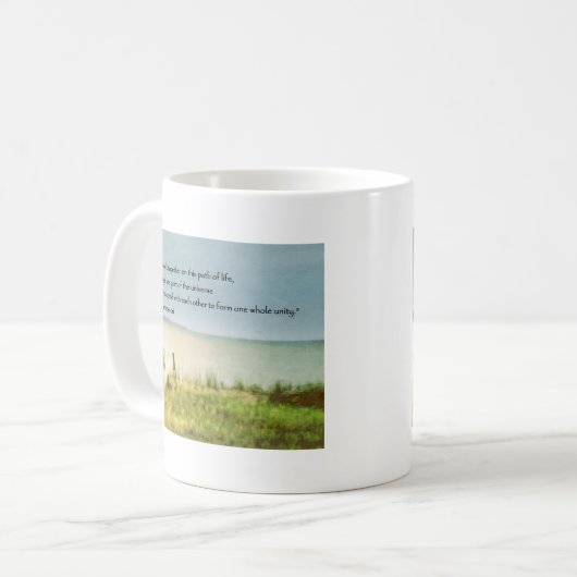 montessori Strand-Szenenzitat Kaffeetasse (Vorderseite Links)