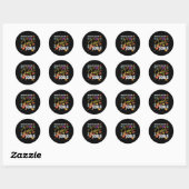 Montessori Teacher Gobble Squad Erntedank Fall Runder Aufkleber (Blatt)