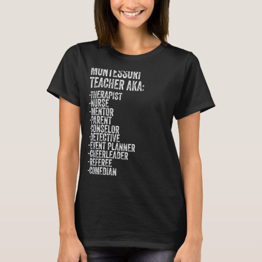 Montessori Teacher T-Shirt (Vorderseite)