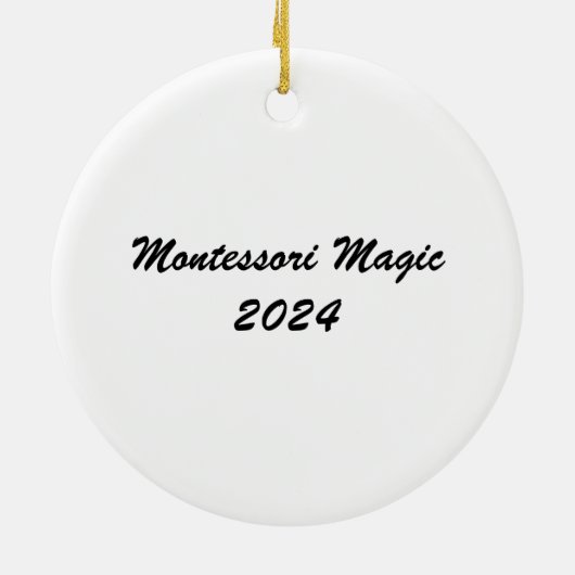 Montessori Weihnachtsdekoration Keramik Ornament (Hinten)