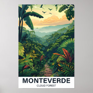 Monteverde Cloud Forest Costa Rica Travel Poster