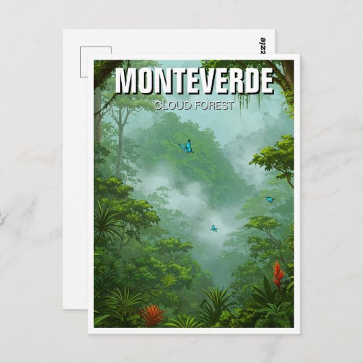Monteverde Cloud Forest Costa Rica Travel Postkarte (Vorne/Hinten)