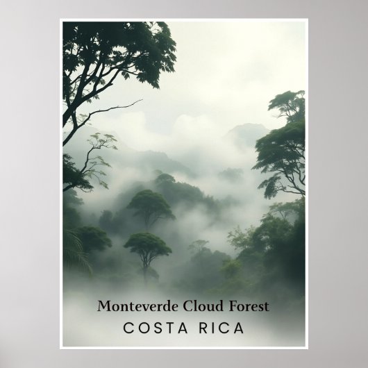 Monteverde Cloud Forest, Costa Rica Vintage Poster (Vorne)