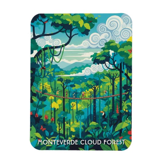 Monteverde-Nebelwald Costa Rica Magnet (Vertikal)