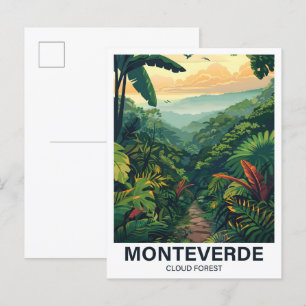 Monteverde-Nebelwald Costa Rica Reise Postkarte