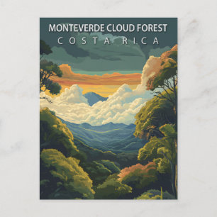 Monteverde Wolkenwald Costa Rica Vintage Postkarte
