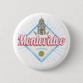 Montevideo City Uruguay Palacio Salvo Souvenir Button (Vorderseite)