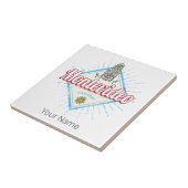 Montevideo City Uruguay Palacio Salvo Souvenir Fliese (Seite)