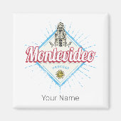 Montevideo City Uruguay Palacio Salvo Souvenir Magnet (Vorne)
