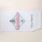 Montevideo City Uruguay Palacio Salvo Souvenir Strandtuch (Vorderseite)