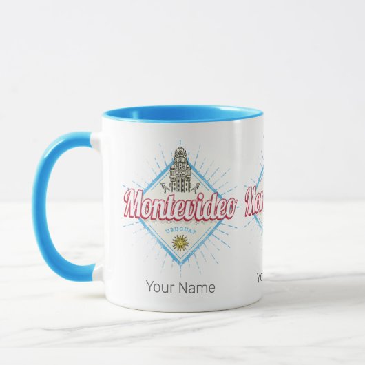 Montevideo City Uruguay Palacio Salvo Souvenir Tasse (Links)